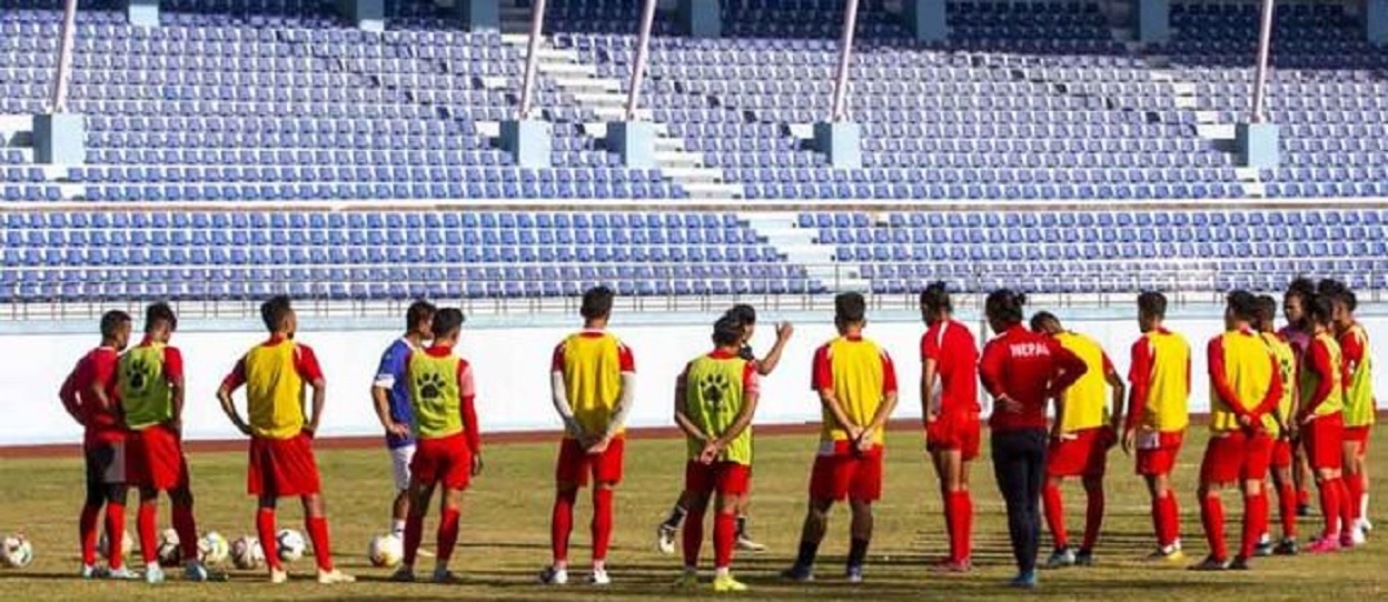 नौ महिनापछि नेपाली फुटबल टोली बन्द प्रशिक्षणमा